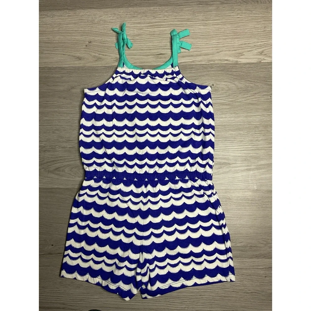 NWT Gymboree Striped Blue Romper Size 7 Girls‎